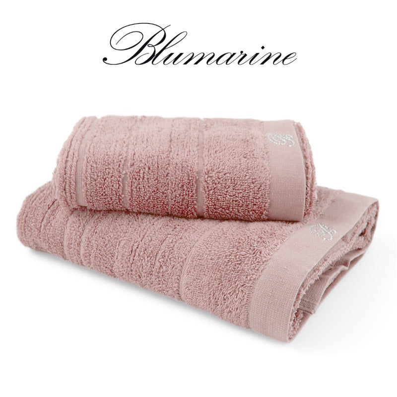 SET spugna OSPITE + MEDIA Blumarine Art. SAMIRA con logo in cristalli